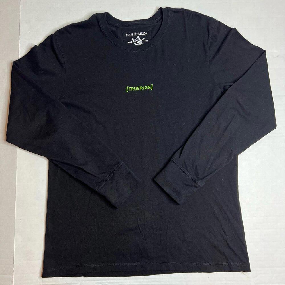 True Religion Black Womens Long Sleeve‎ Sz Large